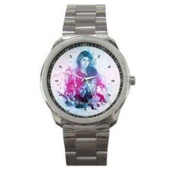 Michael Jackson Pink/Blue Stainless Steel Horloge - 1