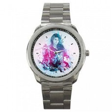 Michael Jackson Pink/Blue Stainless Steel Horloge