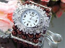 Mooi Pearl Dames Horloge (J-10)