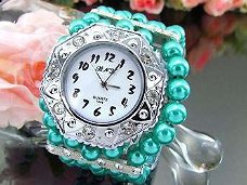 Mooi Pearl Dames Horloge (J-3)