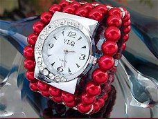 Mooi Pearl Dames Horloge (J-1)