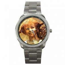 Pipi Langkous Stainless Steel Horloge