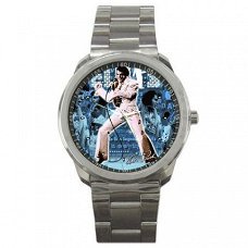 Elvis Presley Performer Blue Stainless Steel Horloge