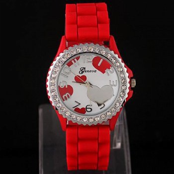 Mooi Hearts Geneva Dames Horloge (G-5) - 1