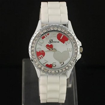Mooi Hearts Geneva Dames Horloge (G-4) - 1