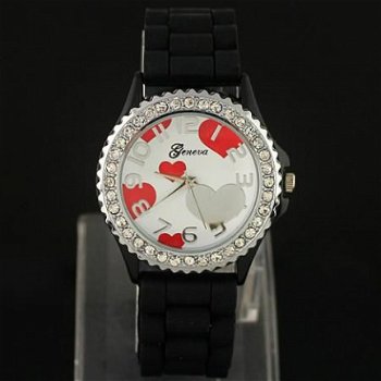 Mooi Hearts Geneva Dames Horloge (G-2) - 1