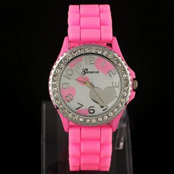 Mooi Hearts Geneva Dames Horloge (G-1) - 1