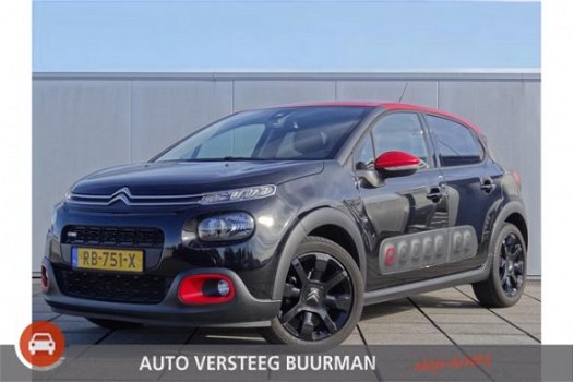 Citroën C3 - 1.2 PureTech S&S Shine Navigatie, Zwarte velgen 17'', Rood dak, Apple Carplay, Android - 1