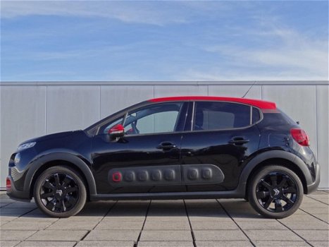 Citroën C3 - 1.2 PureTech S&S Shine Navigatie, Zwarte velgen 17'', Rood dak, Apple Carplay, Android - 1