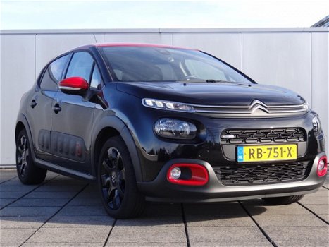 Citroën C3 - 1.2 PureTech S&S Shine Navigatie, Zwarte velgen 17'', Rood dak, Apple Carplay, Android - 1