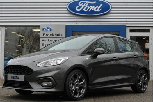 Ford Fiesta - 1.0EB 100PK ST-LINE | VOORDEEL | NAVI | CLIMATE | GROTE SPOILER | VOORRUITVERW - 1