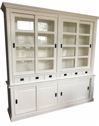 Hoge witte kast met schuifdeuren 260 x 240cm - nr. 1