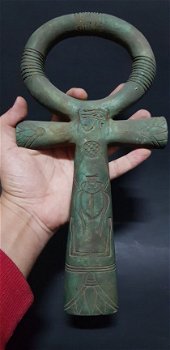 Zeldzame oude Egyptische antiek kunst Ankh sleutel van het leven Egypte steen BC - 2