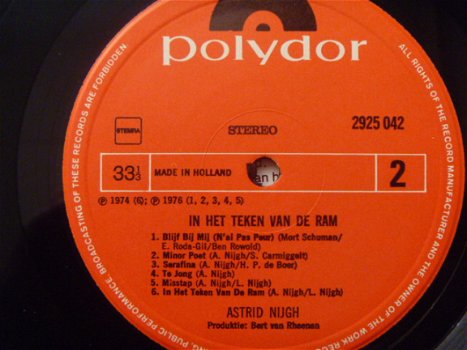 Astrid Nijgh - In het teken van de ram - LP 1976 - 5