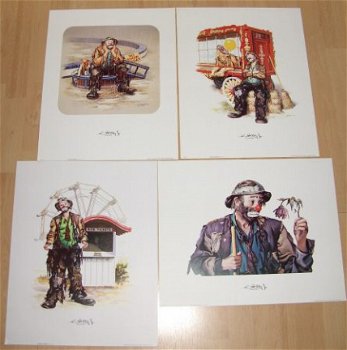 CLOWNEN THE EMMETT KELLY Jr COLLECTION 3), 4 POSTERS NIEUW - 1