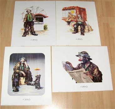 CLOWNEN THE EMMETT KELLY Jr COLLECTION 4), 4 POSTERS NIEUW - 1