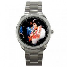 Elvis Presley On Stage Stainless Steel Horloge