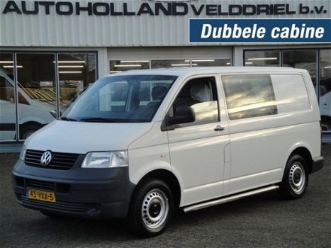 Volkswagen Transporter - 1.9 TDI 75KW 102PK DC DUBBELE CABINE MARGE AIRCO/ TREKHAAK/ PARK - 1