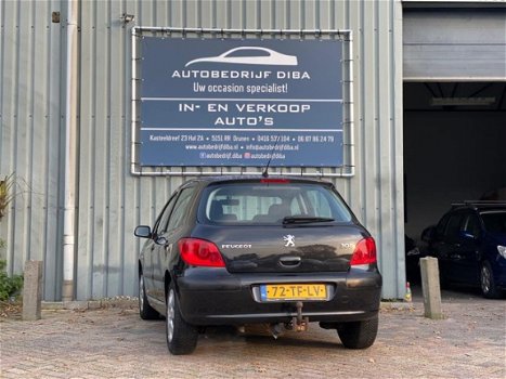 Peugeot 307 - 1.4 XR Zwart 2006 Airco Trekh APK NAP Netjes - 1