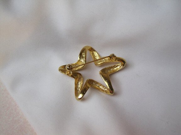 Broche goudkleurig ster model 4.8x3.9 cm. - Afbeelding 6