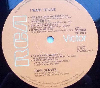 LP John Denver - I want to live - 5