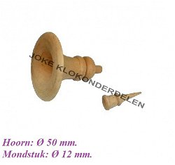 === Hoorn + mondstuk = koekoeksklok = nieuw === 33382