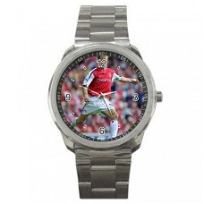 Dennis Bergkamp/Arsenal Stainless Steel Horloge