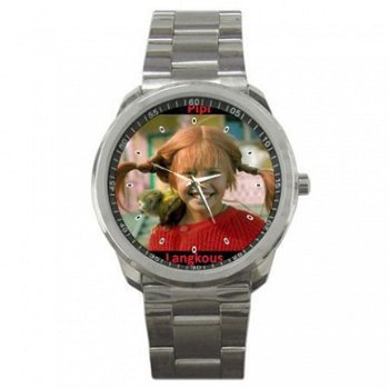 Pipi Langkous Red Sweather Stainless Steel Horloge - 1