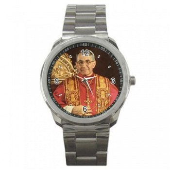 Paus Johannes Paulus I Stainless Steel Horloge - 1