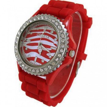 Mooi Zebra Geneva Dames Horloge (I-6) - 1