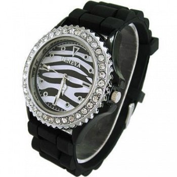 Mooi Zebra Geneva Dames Horloge (I-2) - 1
