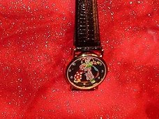 Schitterend 14K Goldplated Clowns Horloge