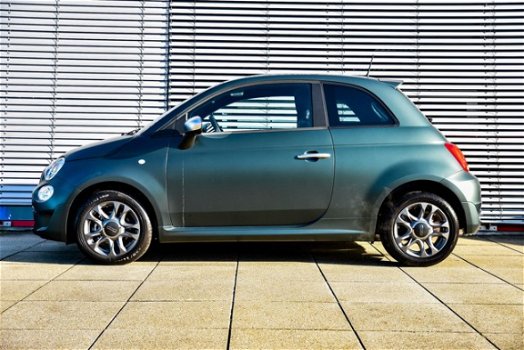 Fiat 500 - TWINAIR TURBO 86 PK ROCKSTAR - MAT GROEN - CLIMA - NAVI - LMVELGEN - SPORT - 1