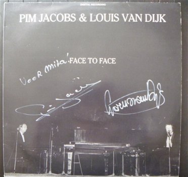 Pim Jacobs & Louis van Dijk ‎- Face to Face - LP - GESIGNEERD DOOR BEIDE - 1