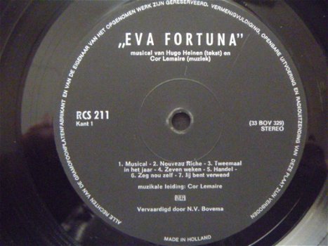 Eva Fortuna - musical van Hugo Heinen en Cor Lemaire LP 1969 - 5