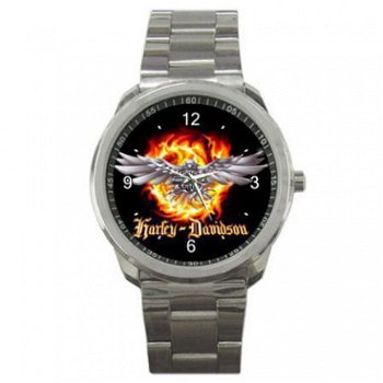 Harley Davidson Logo Stainless Steel Horloge - 1