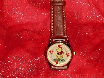 Schitterend 14 K goldplated Winnie the Pooh Horloge (1) - 1