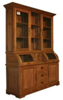 Grutterskast teak hout 150cm breed met bolle kleppen - nr. 1