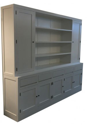 Design buffetkast Borne met open vak wit - wit 280 x 50/40 x 235cm - nr. 1