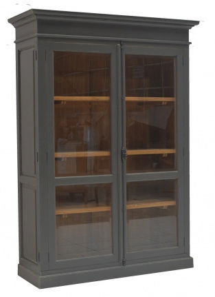 Lifestyle buffetkast grijs geschuurd hout binnen 130 x 220cm espagnolet - nr. 1