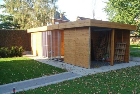 Houten hondenren + tuinhuis - nieuw - maatwerk - Nieuw - - 5