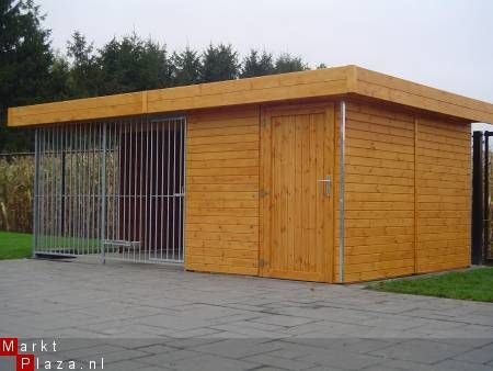 Houten hondenren + tuinhuis - nieuw - maatwerk - Nieuw - - 3