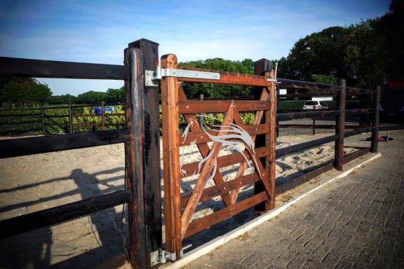 Veld Omheiningen, Houten poort, weide poort, landhekken - Afbeelding 3