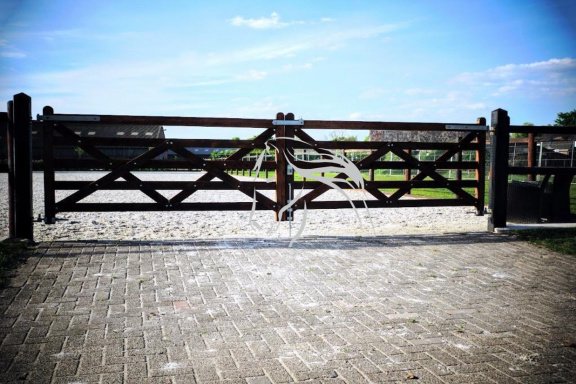 Veld Omheiningen, Houten poort, weide poort, landhekken - Afbeelding 5