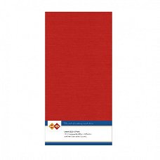 Card deco ; Linnenkarton , Vierkant - Christmas Red