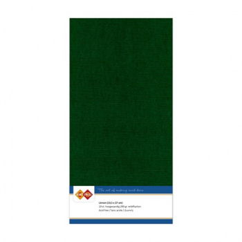 Card deco ; Linnenkarton , Vierkant - Christmas Green - 1