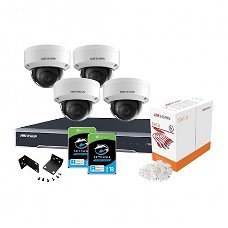 Hikvision Camerasysteem Compleet met Camera's + NVR + HDD + kabel en accessoires