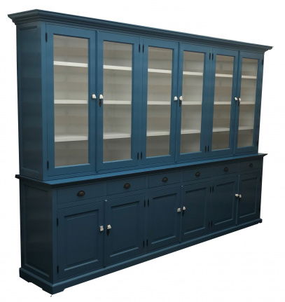 Buffetkast Mega Heesch oud blauw - wit 310 x 50/40 x 220cm - nr. 1