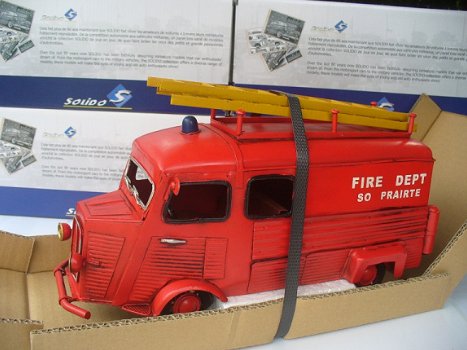 Tinplate Collectables 1/12 Citroen HY Bus Brandweer - 2