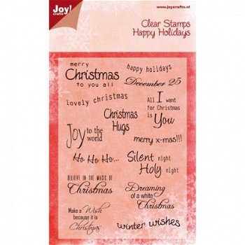JoyCrafts, Clearstamp - Happy Holidays (ENG) ; 6410/0112 - 1